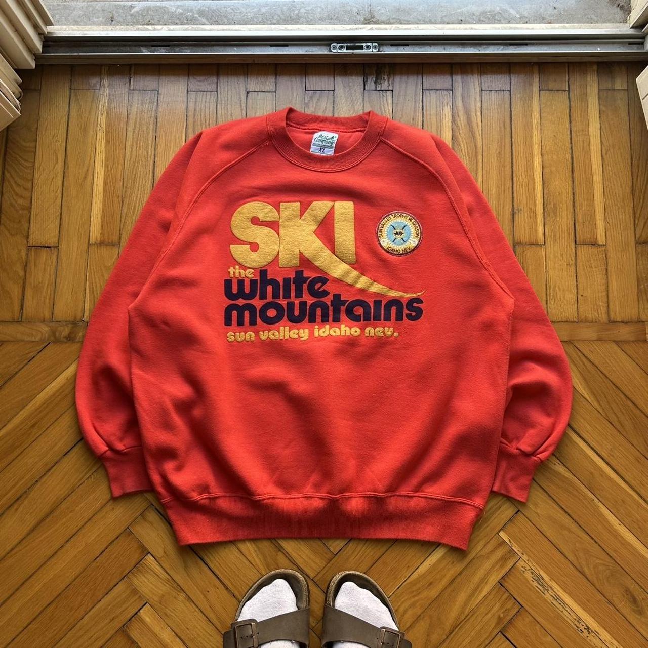 1980s Best Company Ski Sweatshirt Red XL