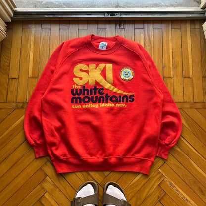 1980s Best Company Ski Sweatshirt Red XL