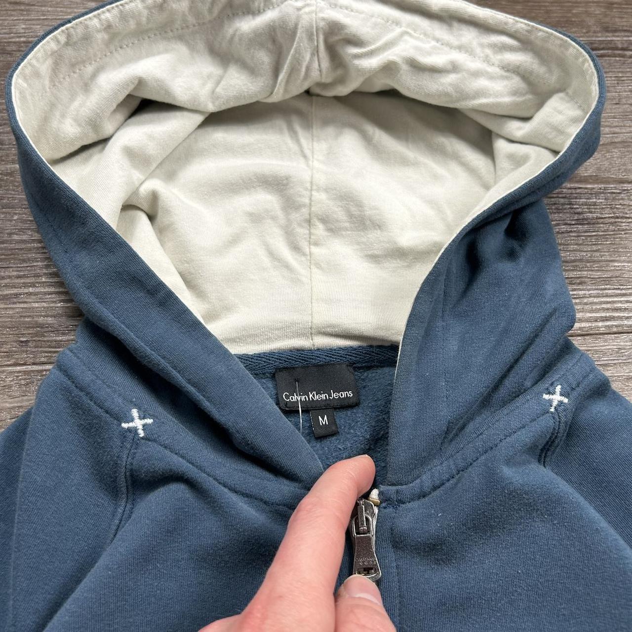 y2k Calvin Klein Hoodie Blue Women's M