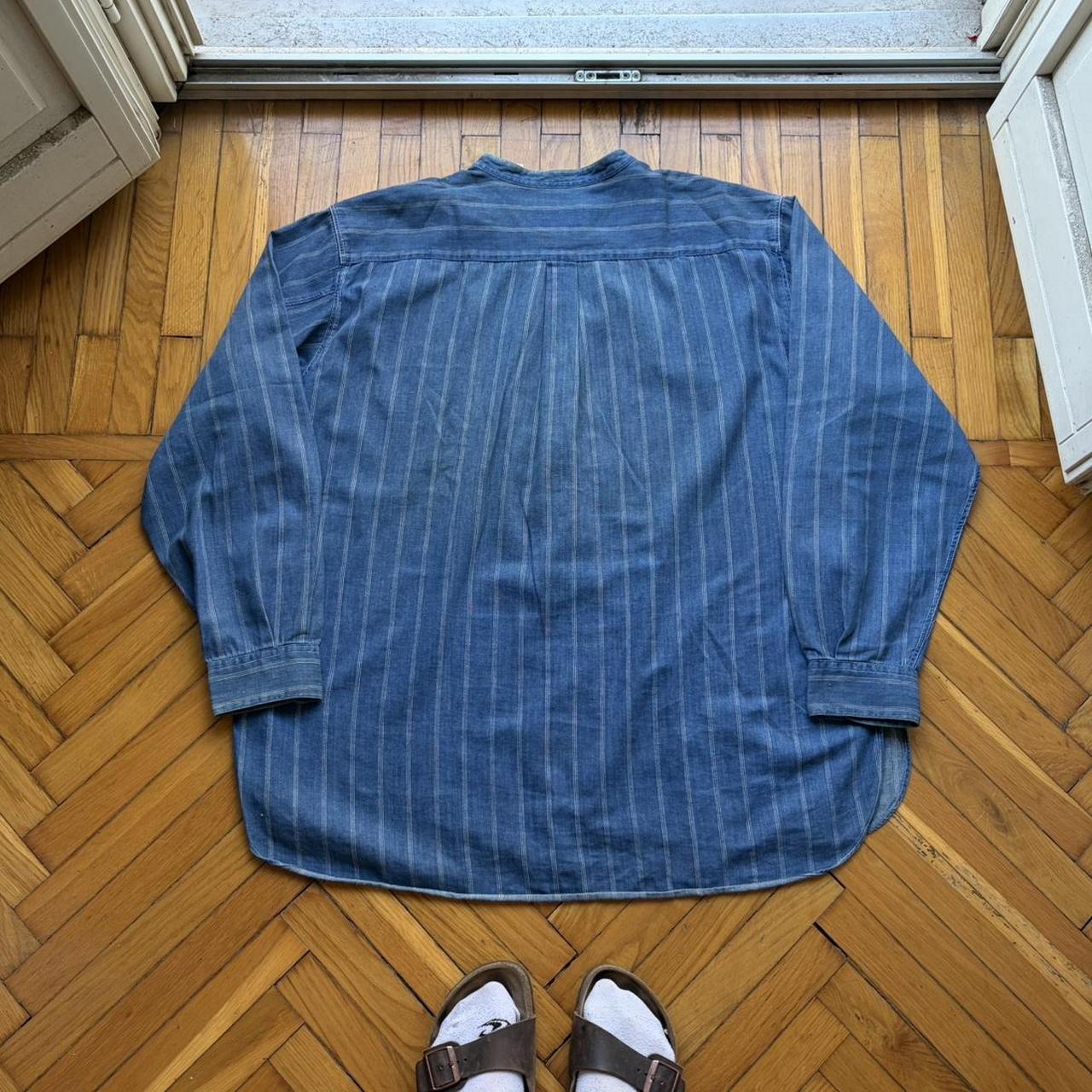 1990s Armani Jeans Striped Shirt XXL