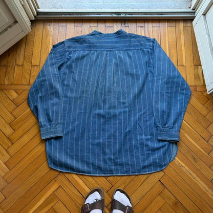1990s Armani Jeans Striped Shirt XXL