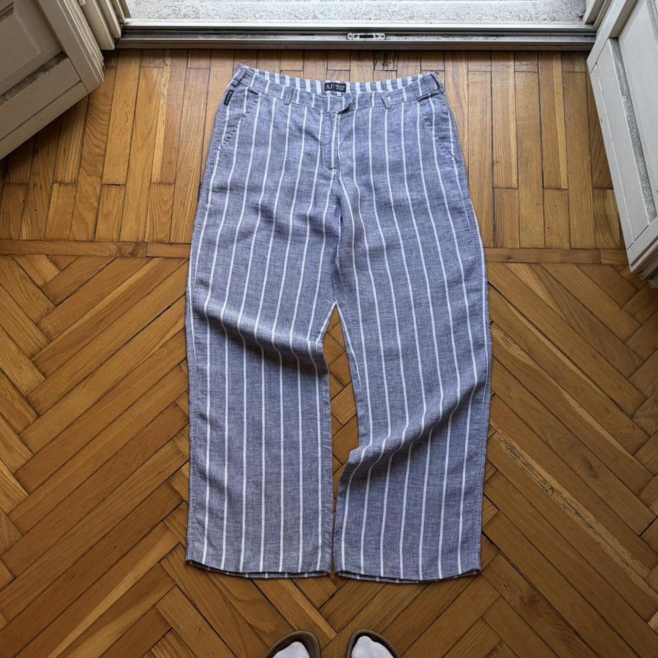 2000s Armani Jeans Linen Trousers 34W 30L