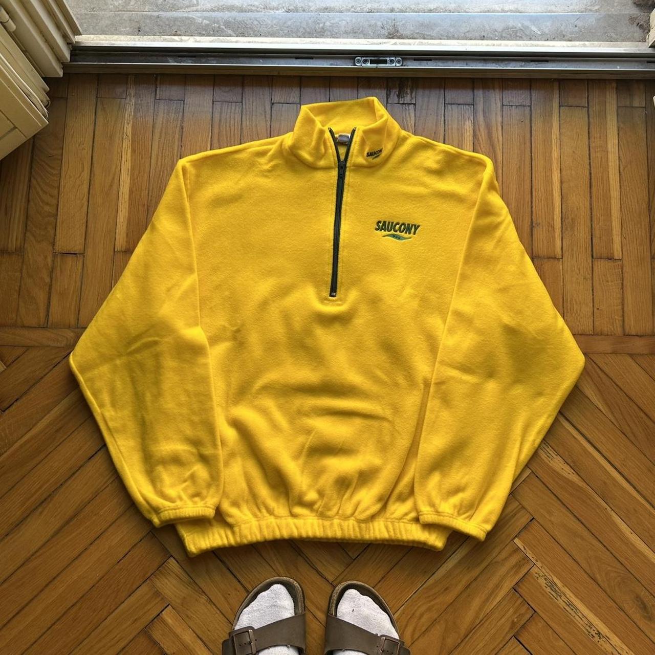 1990s Saucony Q Zip Fleece Yellow M