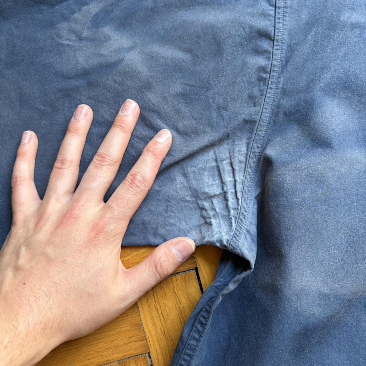 2000s Burberry Shirt Navy DAMAGED L