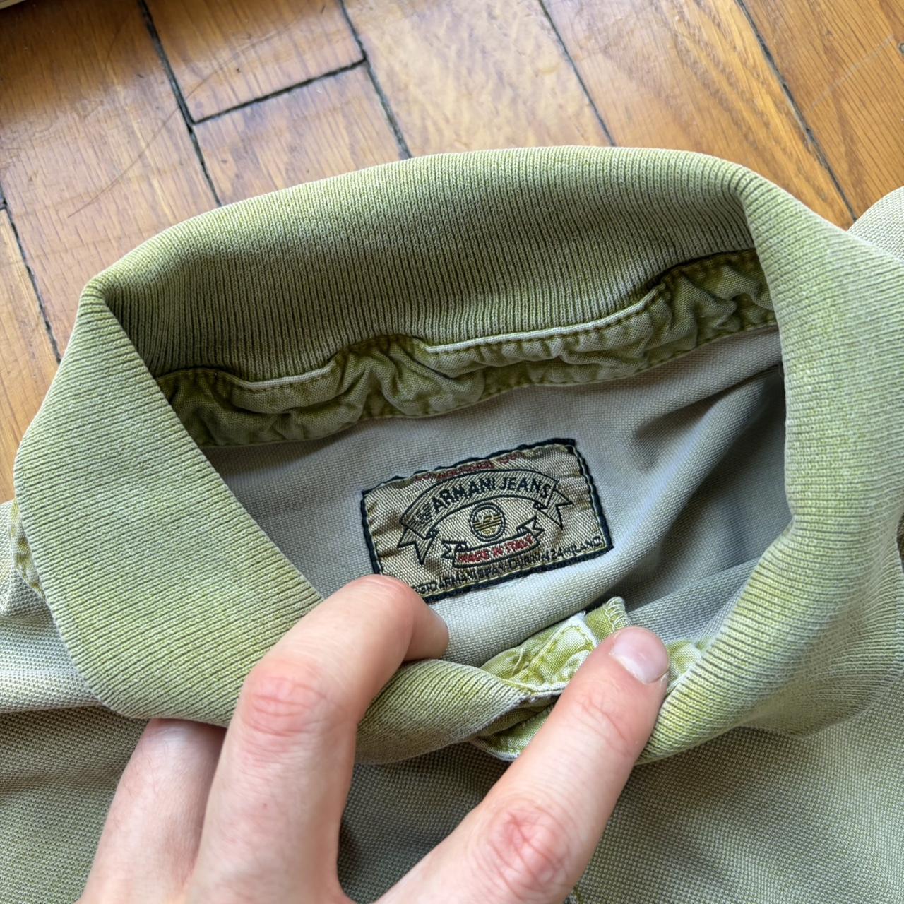 1990s Armani Jeans Polo Shirt Green XL