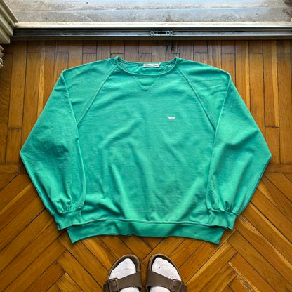 1980s Armani LS T Shirt Green M