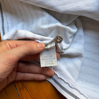 1980s Stone Island Striped Polo Shirt M