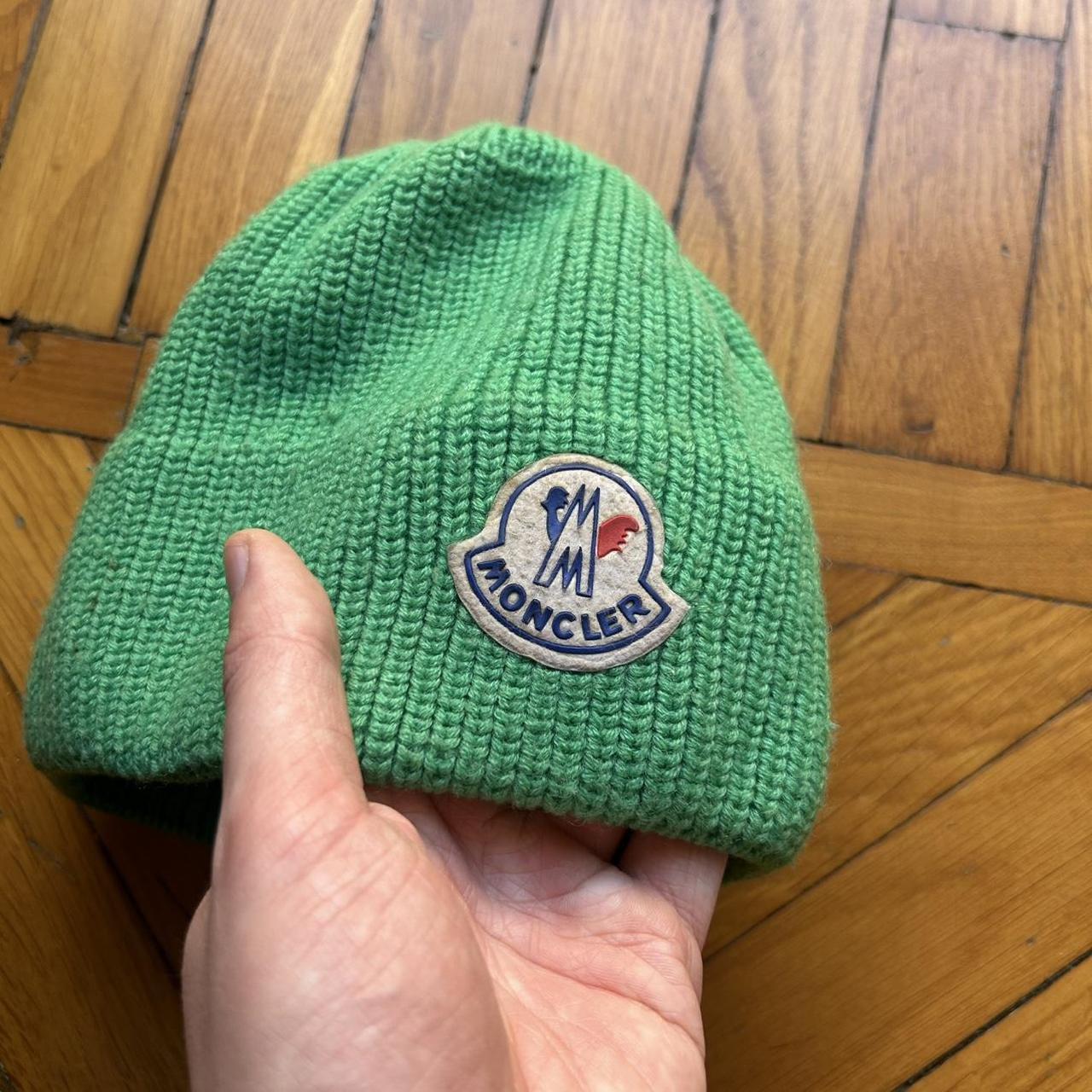 1980s Moncler Knitted Beanie Green OS