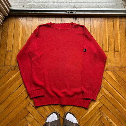 1980s CP Company Knitted Jumper Red S