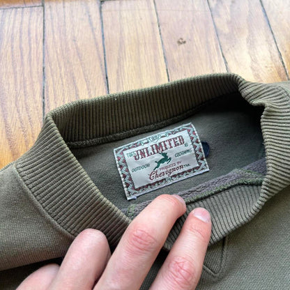 1990s Togs By Chevignon Sweatshirt Khaki XL