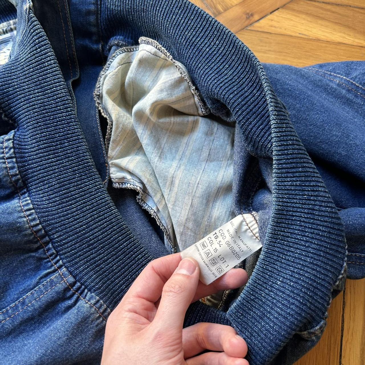 1980s Emporio Armani Denim Bomber Jacket XL