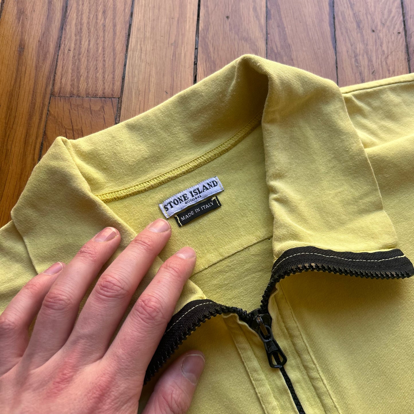 S/S 2004 Stone Island Polo Shirt Yellow L