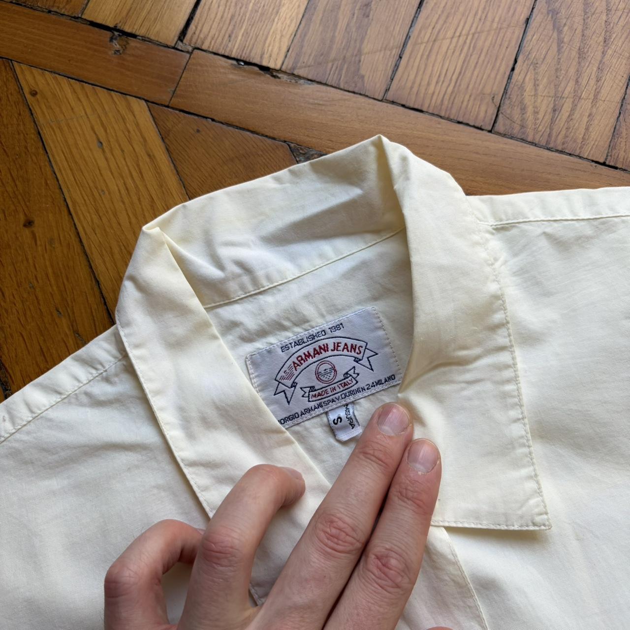 1990s Armani Jeans Strawberry Ice Shirt M