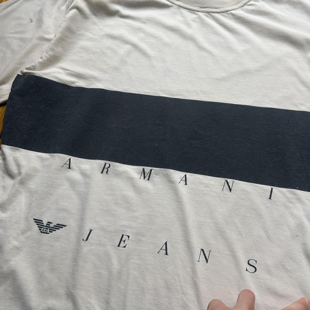 1990s Armani Jeans Graphic T Shirt M