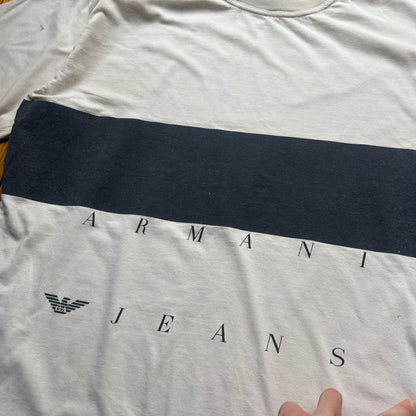 1990s Armani Jeans Graphic T Shirt M