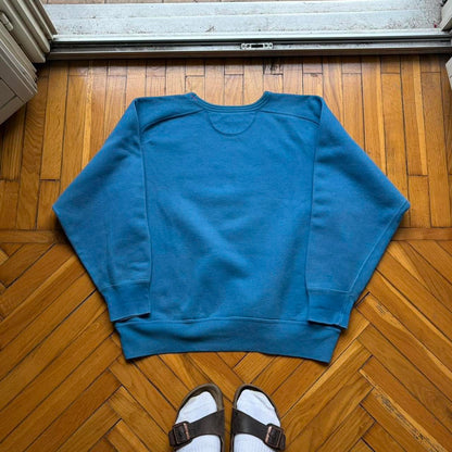 1980s Best Company Embroidered Sweatshirt Blue L