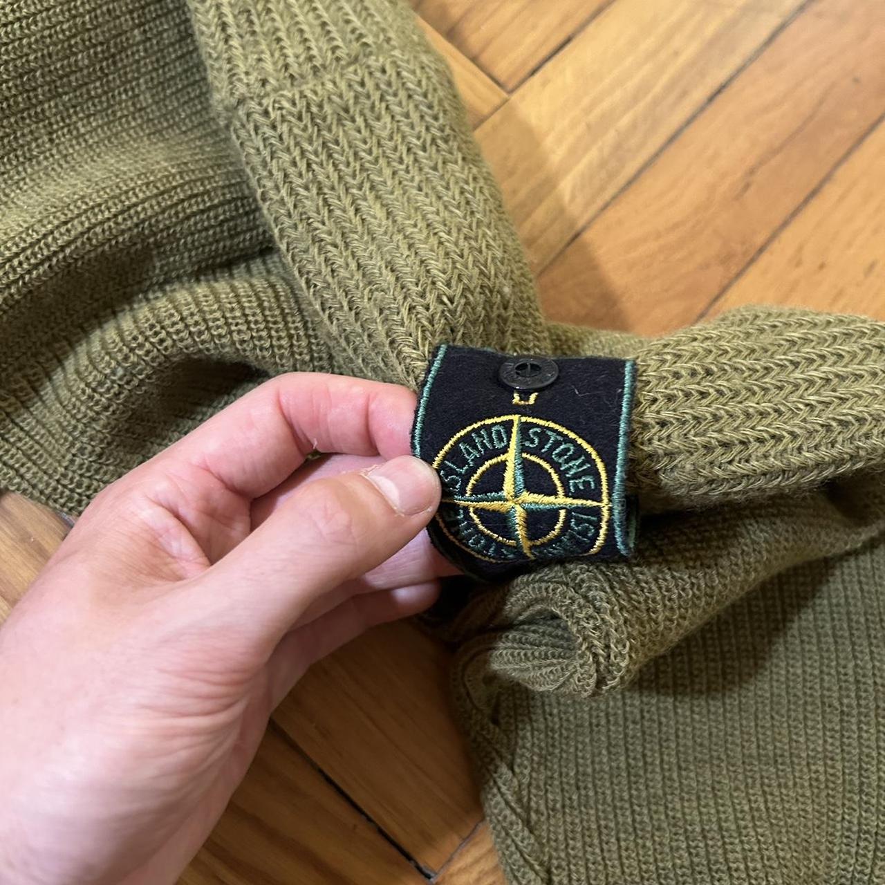 1980s Stone Island Knitted Cardigan Green XL