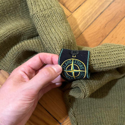1980s Stone Island Knitted Cardigan Green XL
