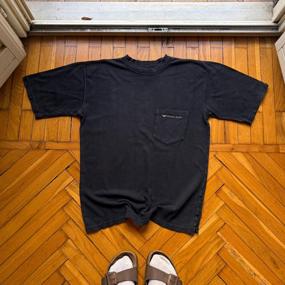 1990s Armani Jeans T Shirt Black M