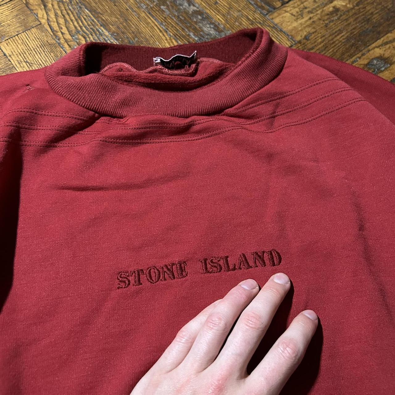 1980s Stone Island Sweatshirt Red XL