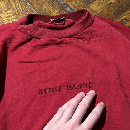 1980s Stone Island Sweatshirt Red XL