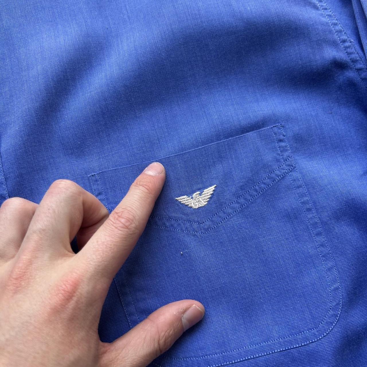 1990s Emporio Armani Shirt Blue XL