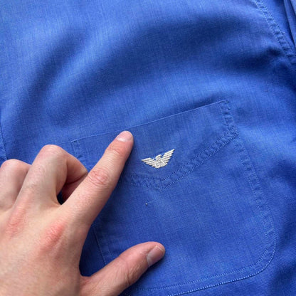 1990s Emporio Armani Shirt Blue XL
