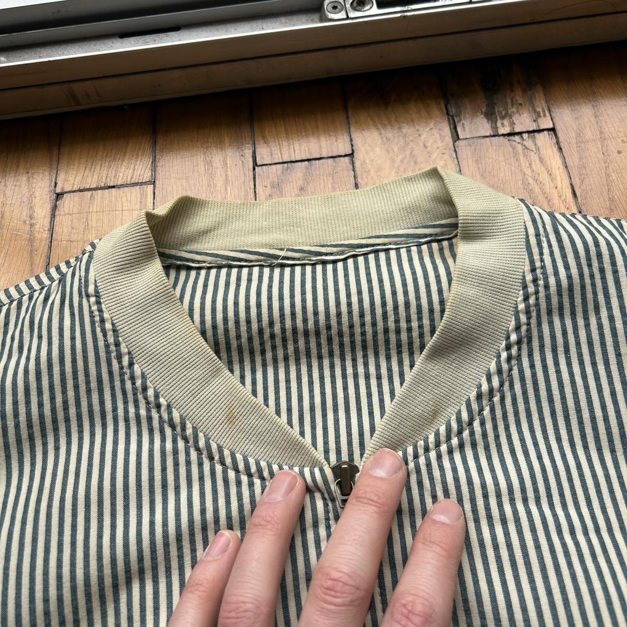 1990s Burberry Pinstriped Bomber Jacket M