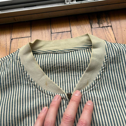 1990s Burberry Pinstriped Bomber Jacket M