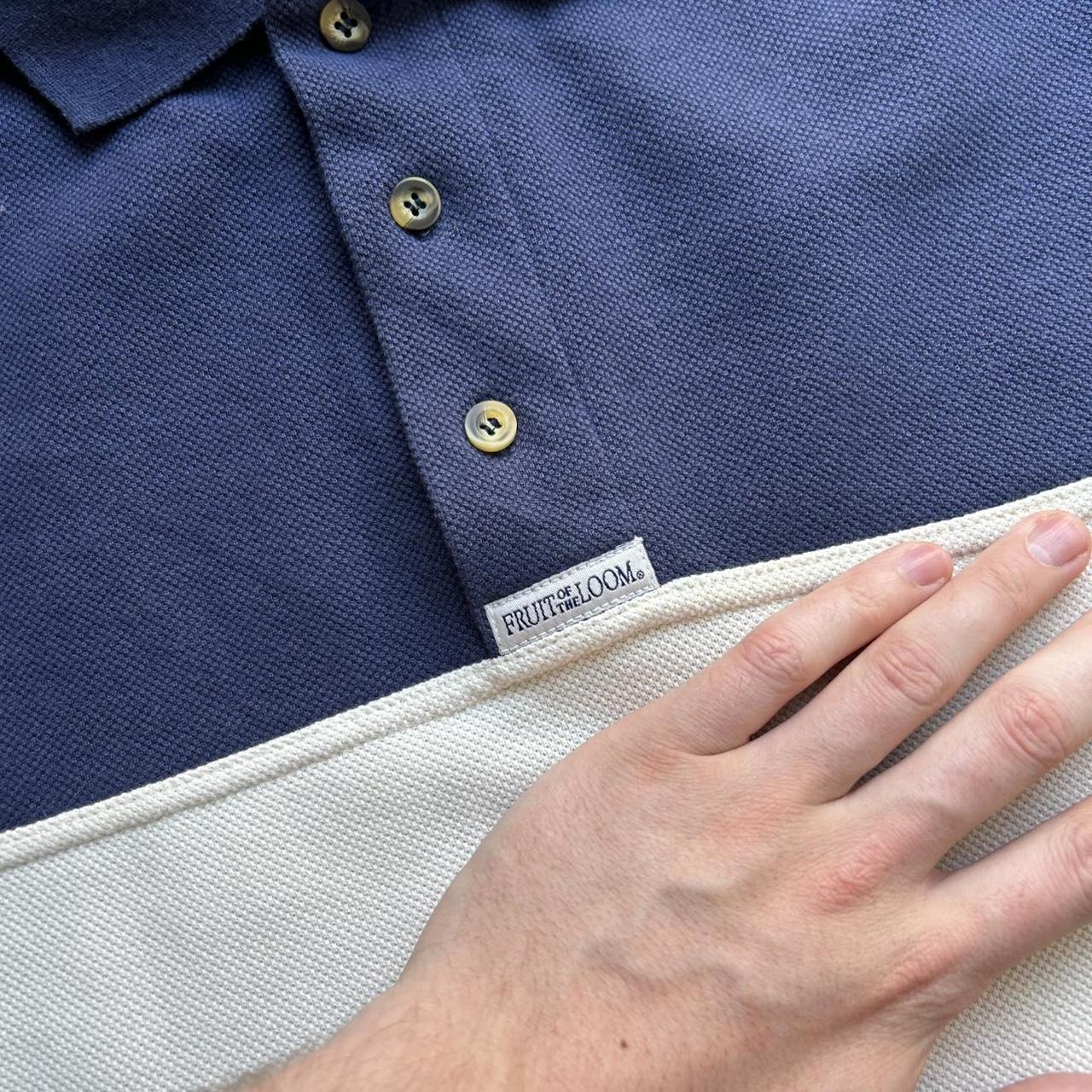 1990s Fruit Of The Loom LS Polo Shirt XL