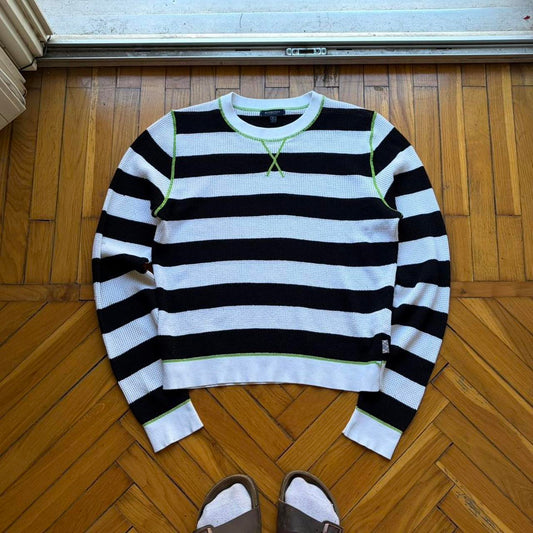 2000s Burberry Striped Knitted Jumper S