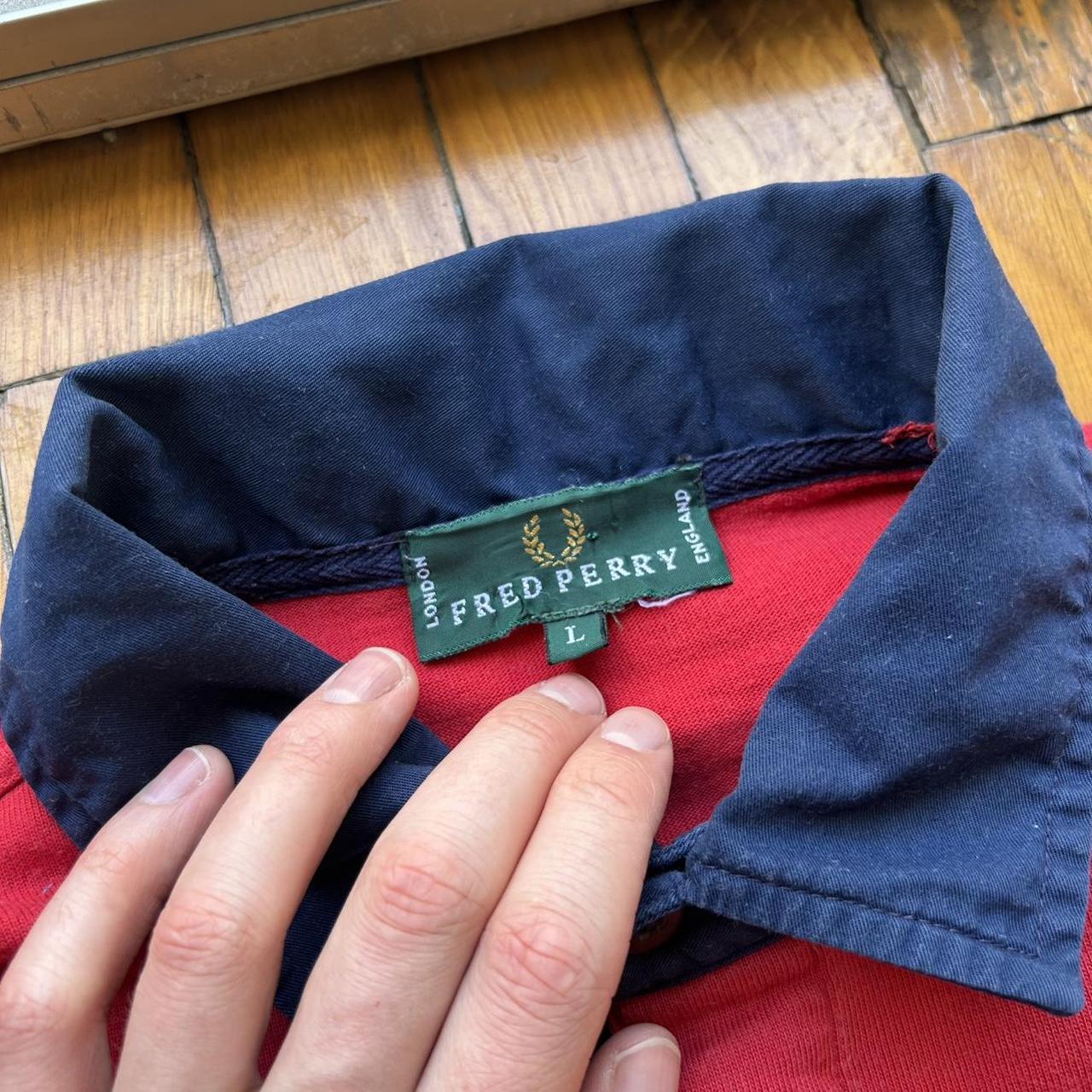 1990s Fred Perry LS Polo Shirt L