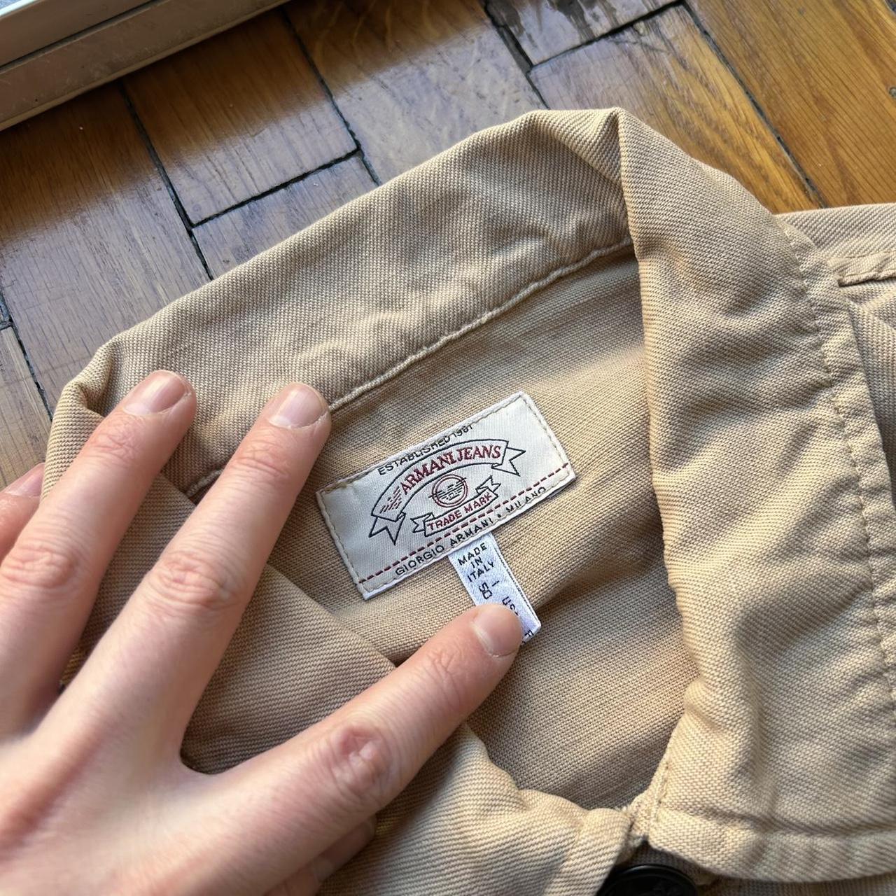 1990s Armani Jeans Cotton & Linen Jacket XL