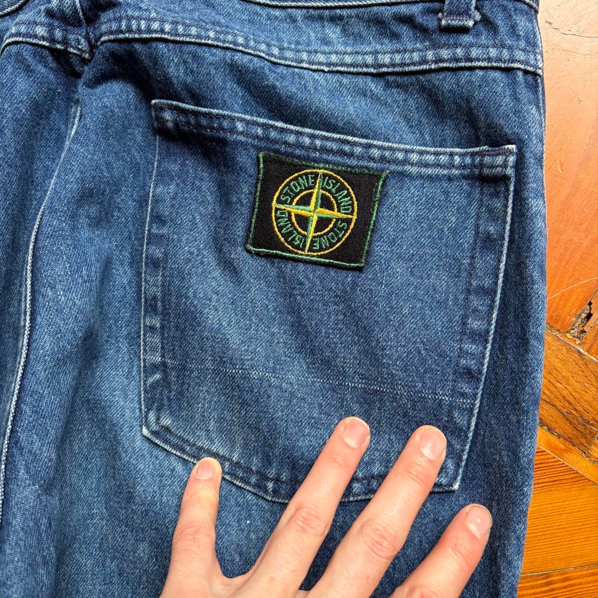 1980s Stone Island Jeans Blue 32W 28L