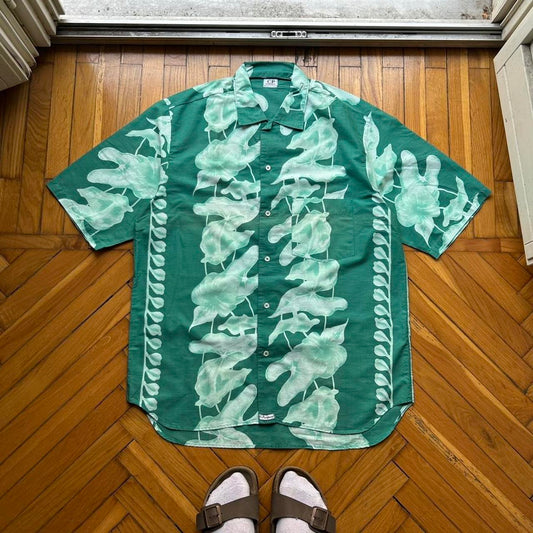 1990s CP Company Floral Shirt Green L