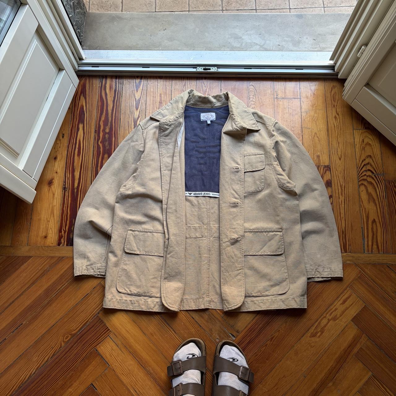 1990s Armani Jeans Multipocket Jacket Beige XL