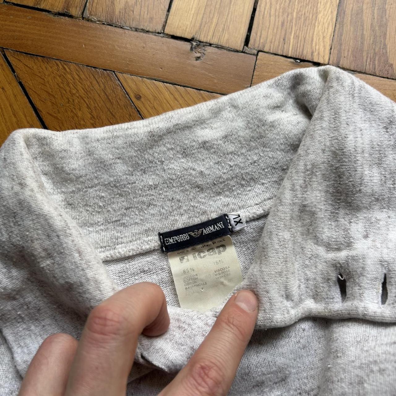 1980s Emporio Armani Graphic Sweatshirt Grey XL