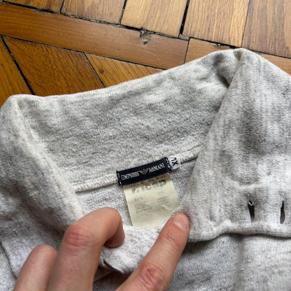 1980s Emporio Armani Graphic Sweatshirt Grey XL