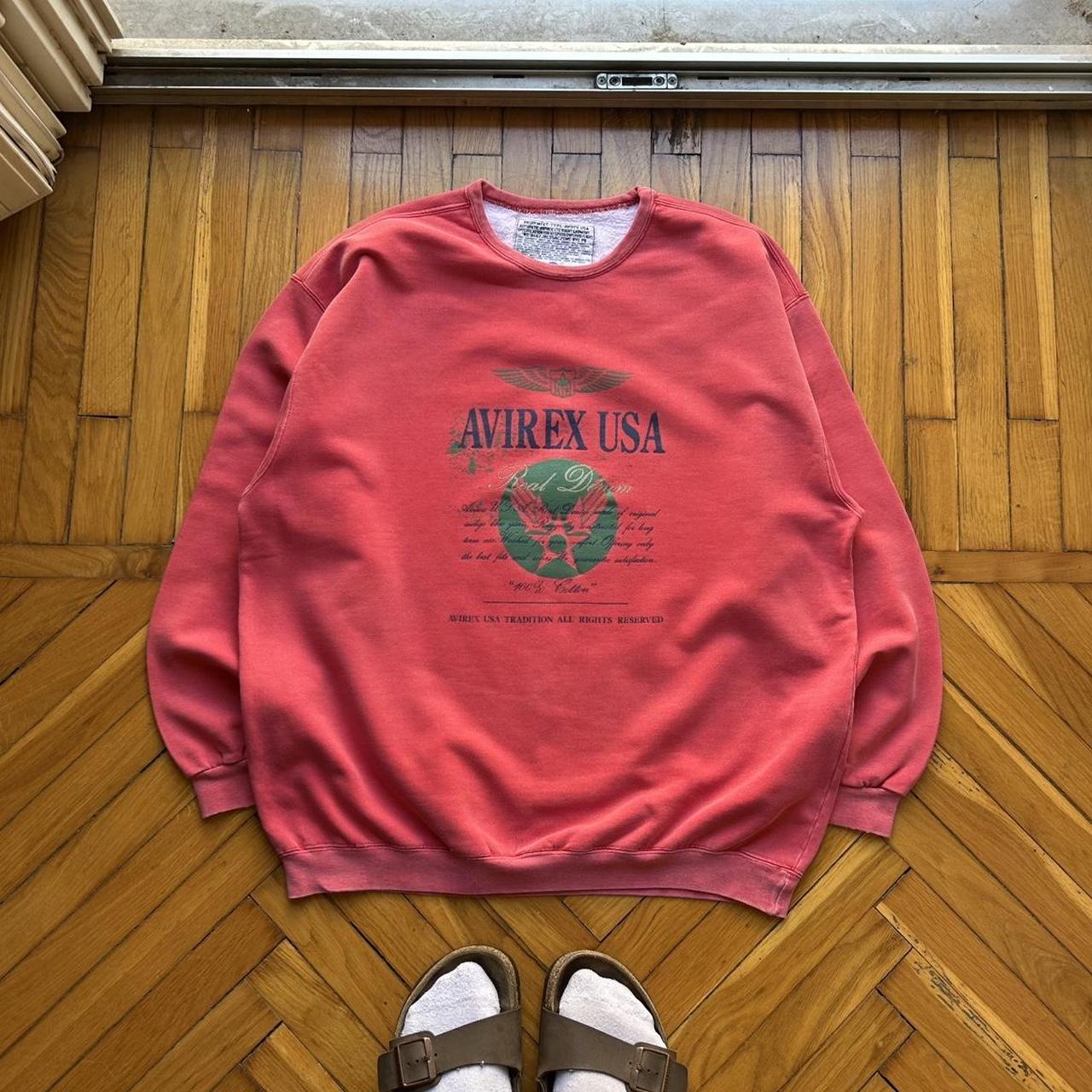 1990s Avirex USA Sweatshirt Red M