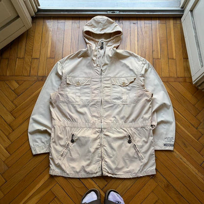 1990s Moschino Parka Jacket Cream L