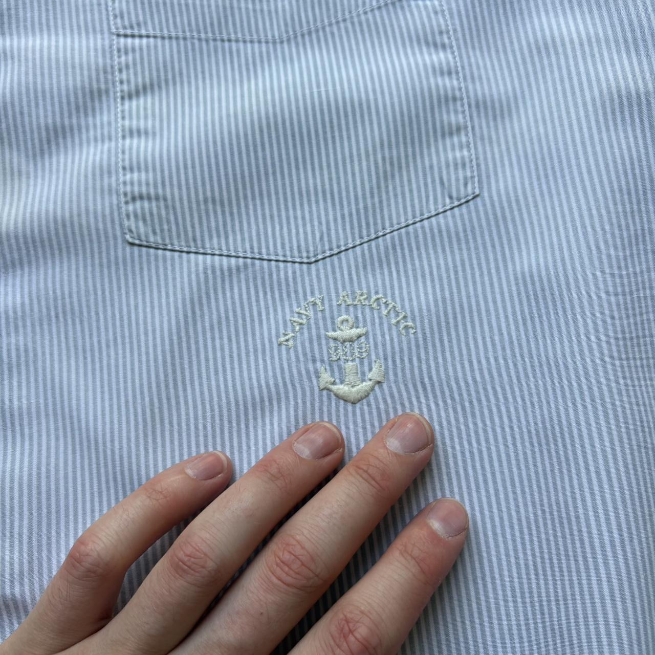 1989 Boneville Navy Arctic Striped Shirt L