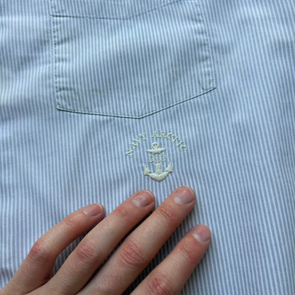 1989 Boneville Navy Arctic Striped Shirt L