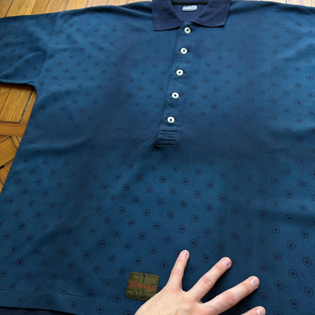 1980s Boneville Pattern Polo Shirt M