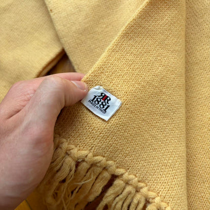 1980s Cerruti 1881 Knitted Scarf Yellow OS