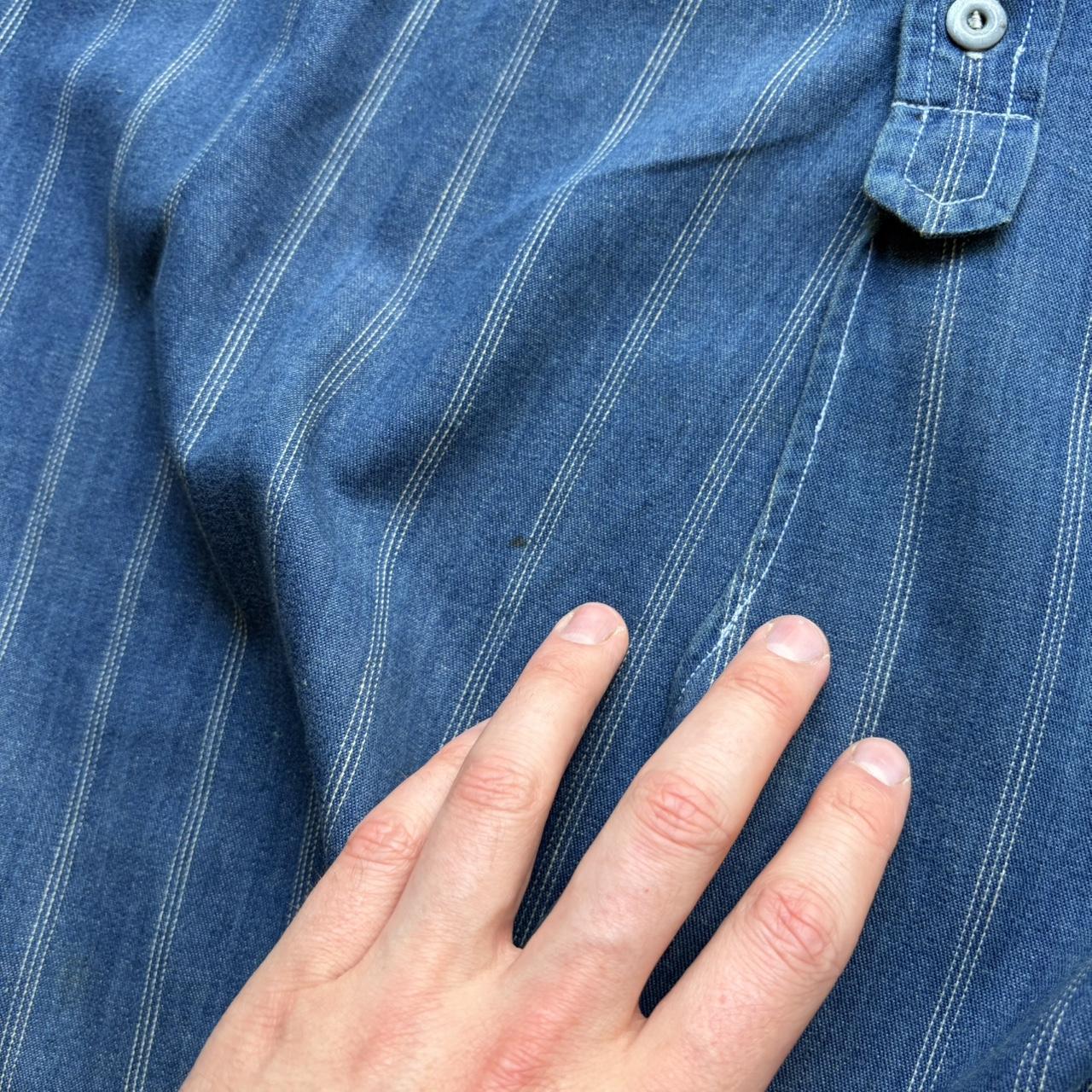 1990s Armani Jeans Striped Shirt XXL