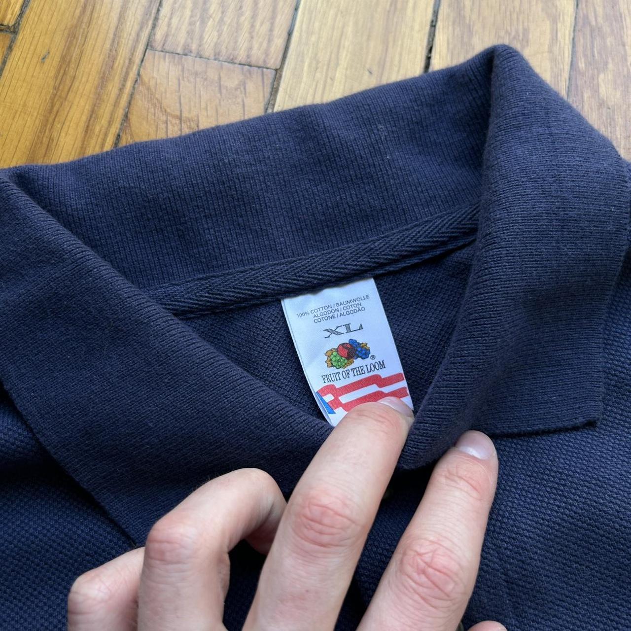 1990s Fruit Of The Loom LS Polo Shirt XL
