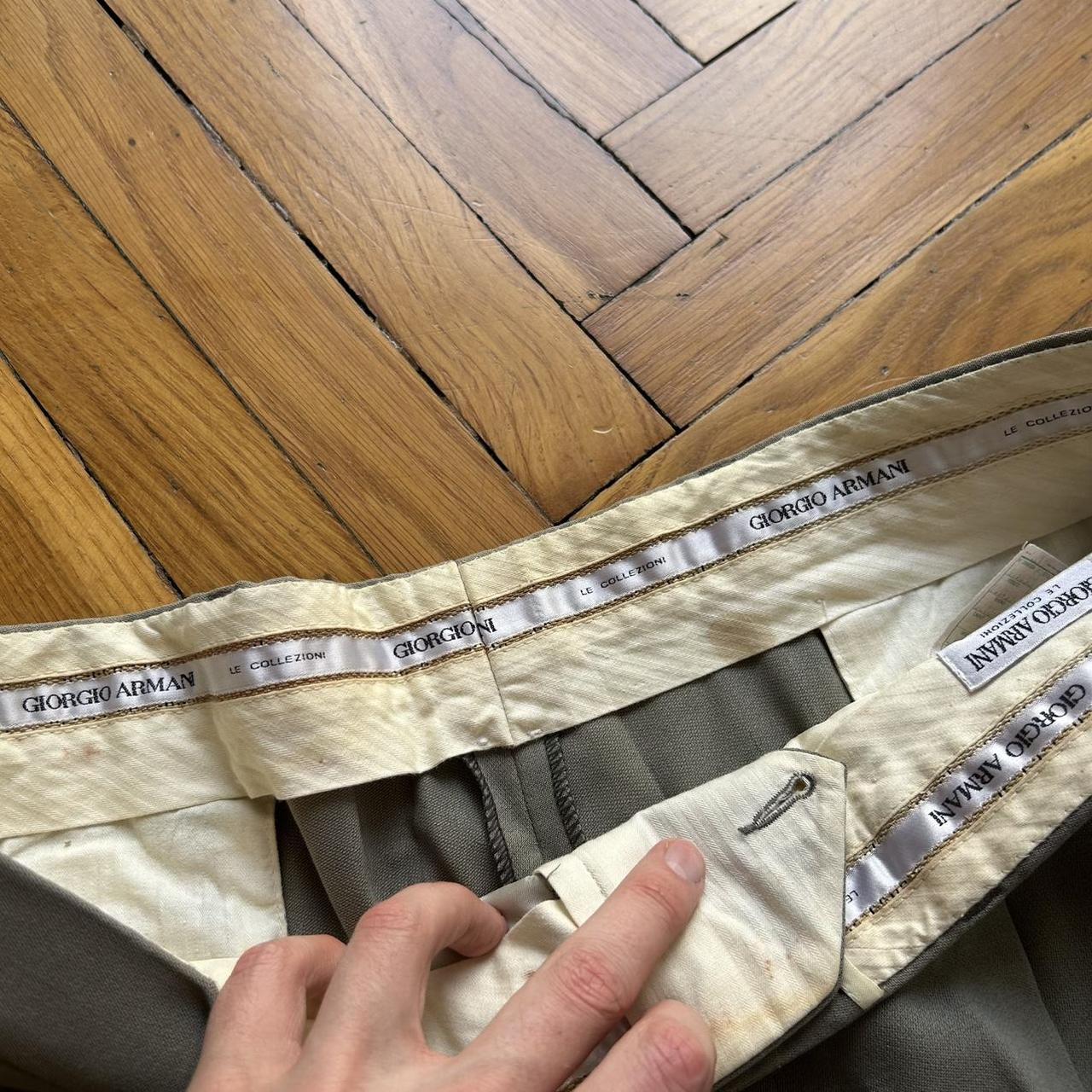1990s Giorgio Armani Trousers Khaki 38W 34L