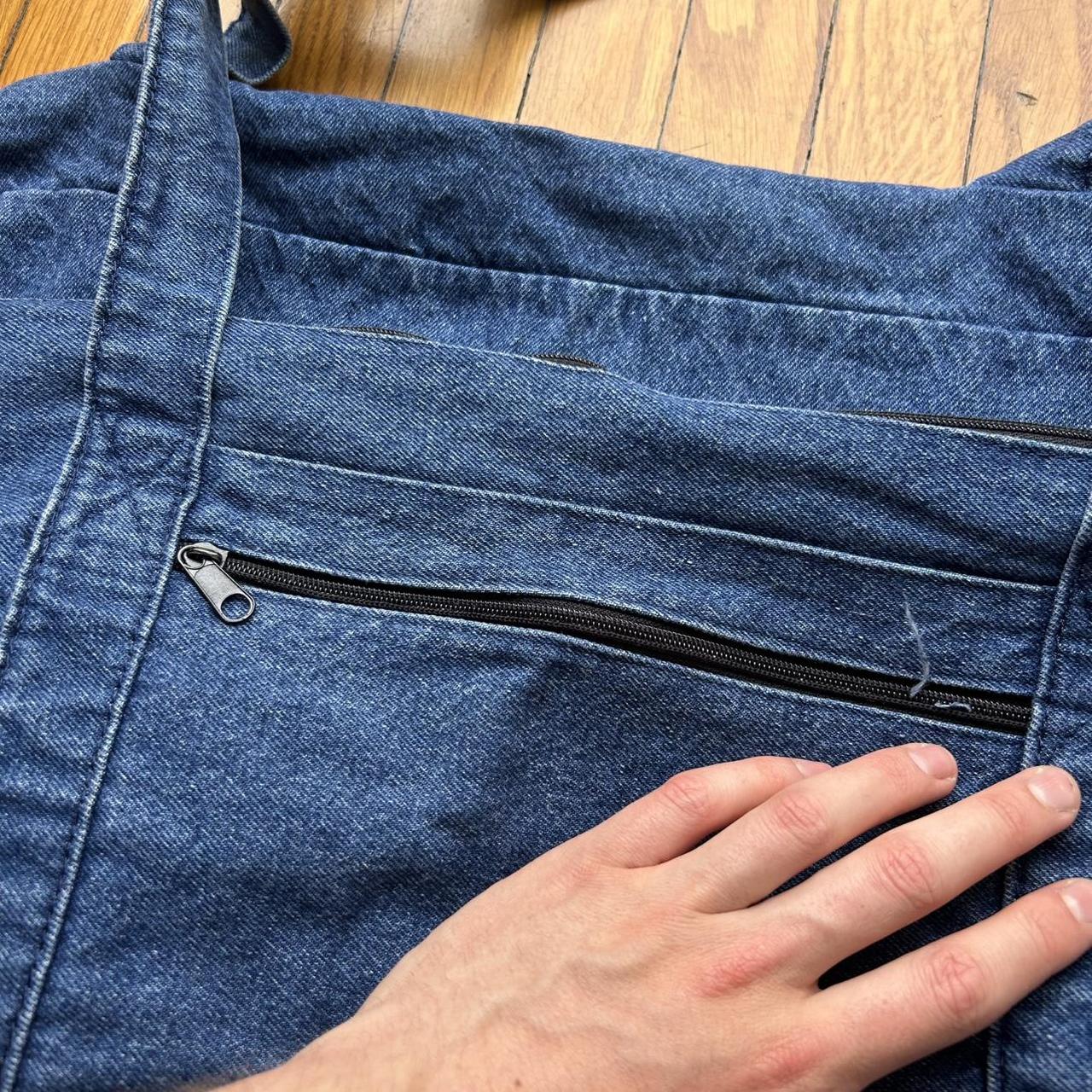 1990s Armani Jeans Denim Duffle Bag