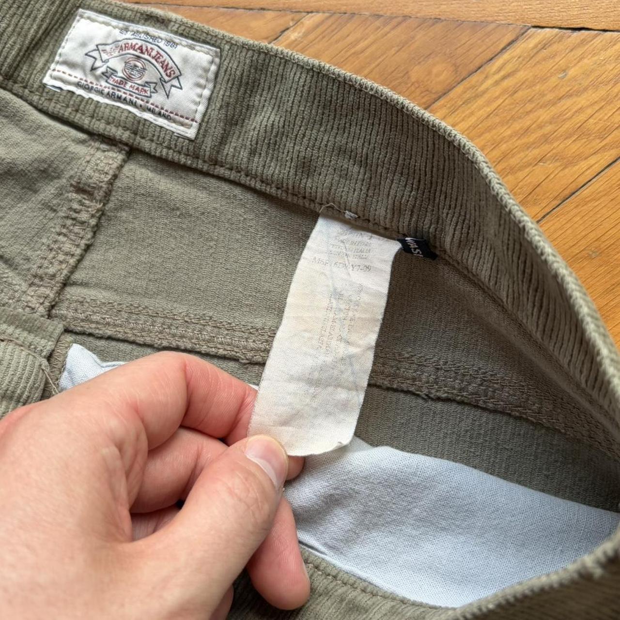 1990s Armani Jeans Corduroy Shorts Khaki 36W