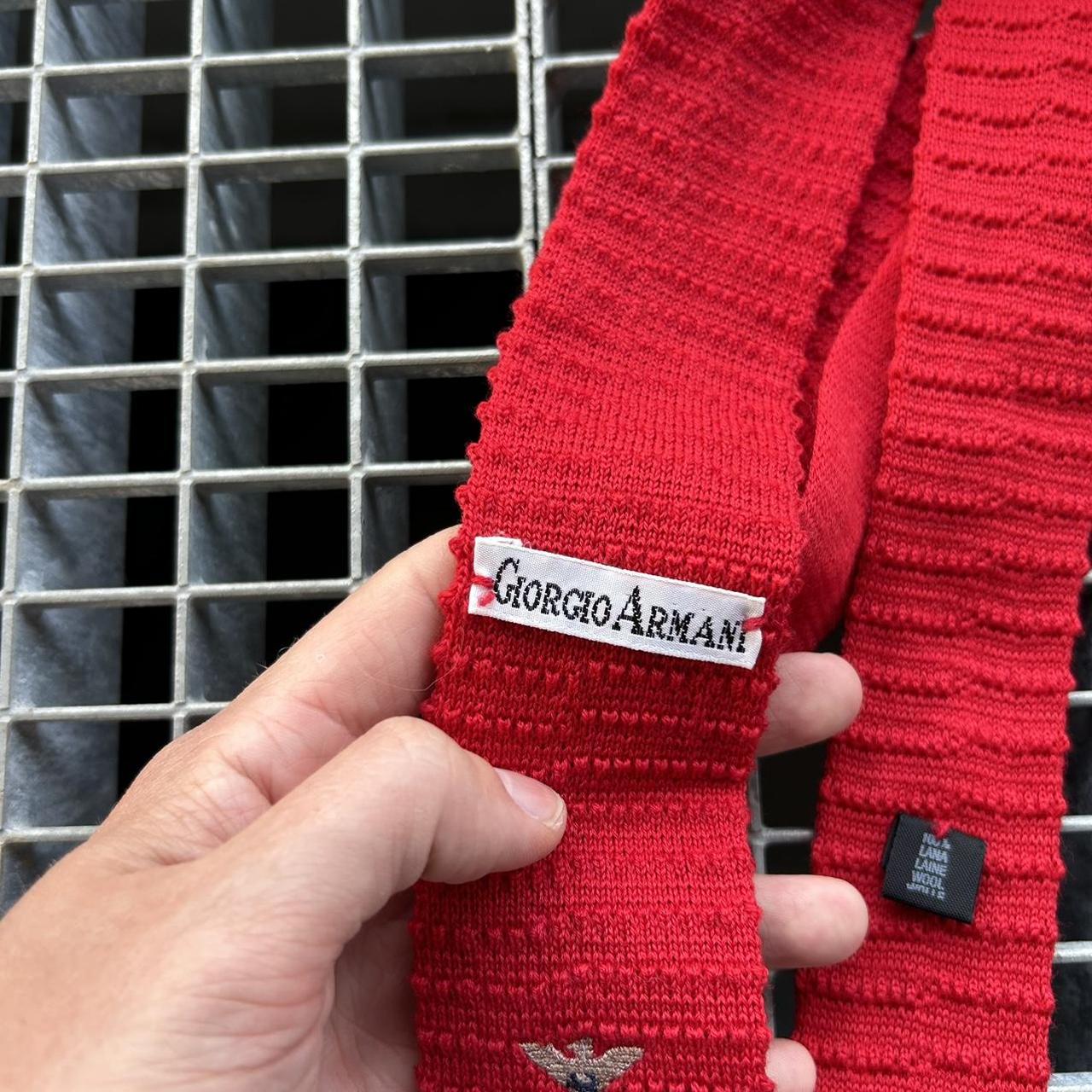 1980s Giorgio Armani Tie Red